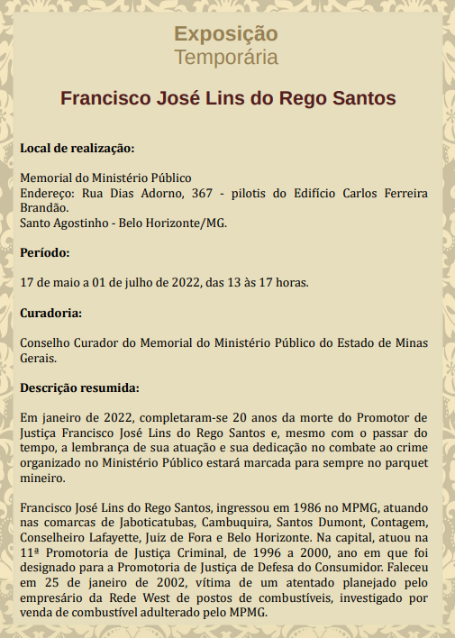 Promotor de Justiça Francisco José Lins do Rego Santos