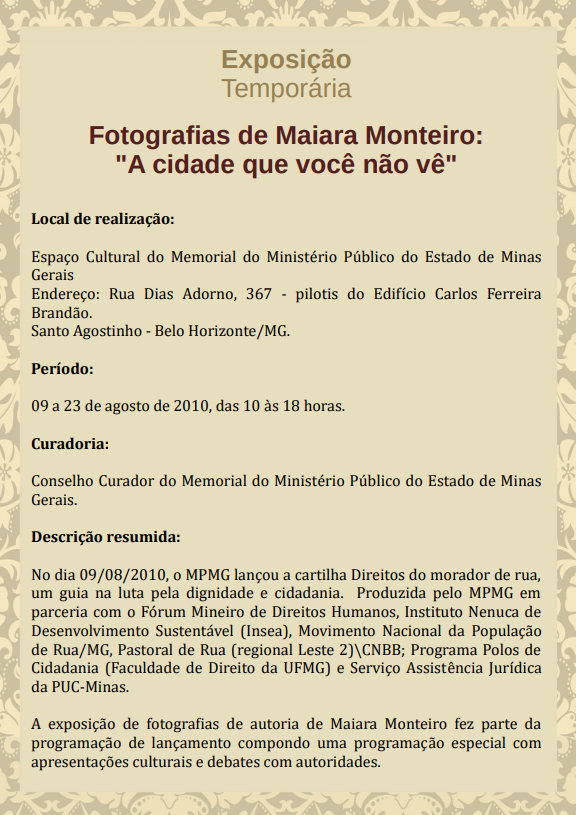 Fotografias de Maiara Monteiro: "A cidade que você não vê"